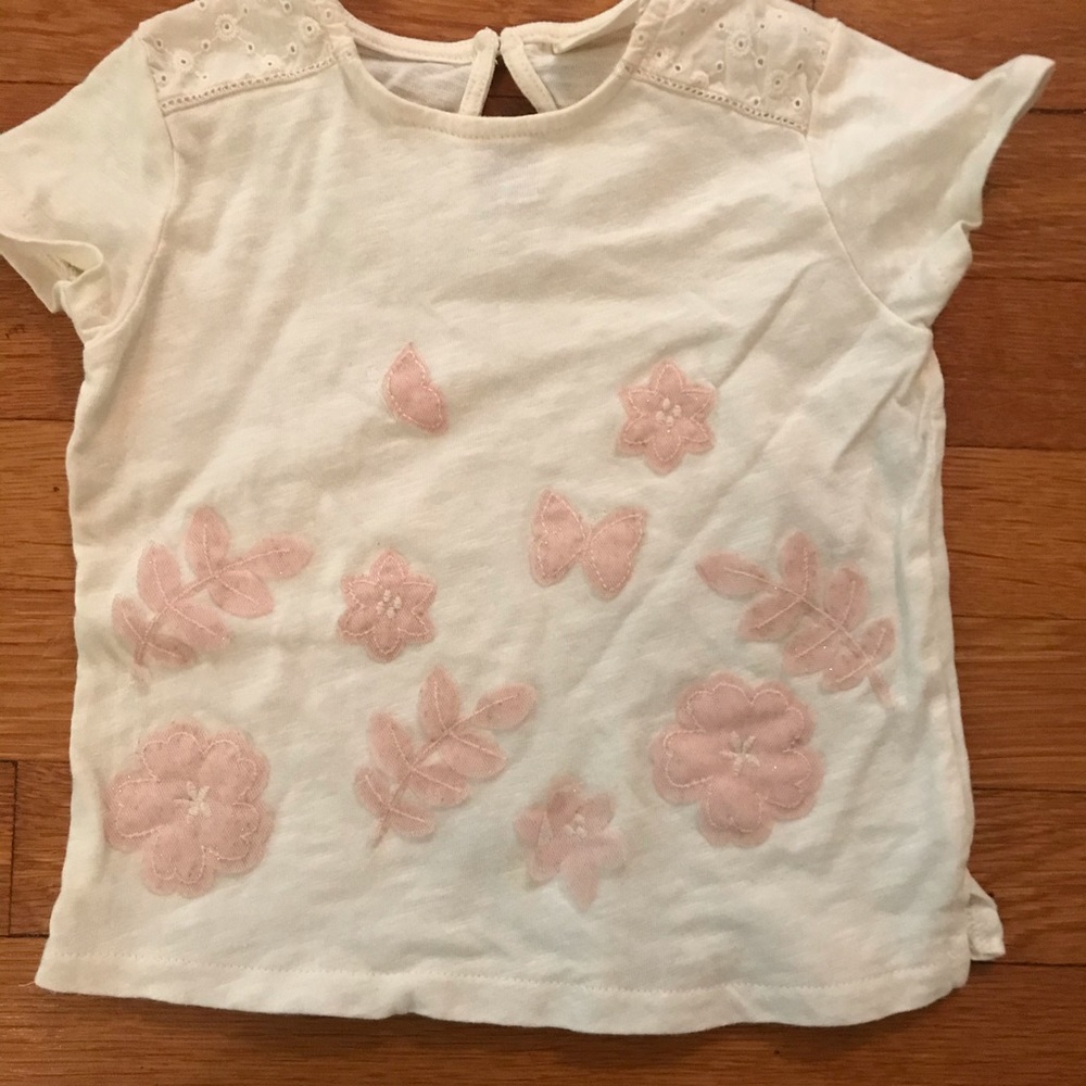 Darling Baby Zara Floral Appliqué Tee 2-3